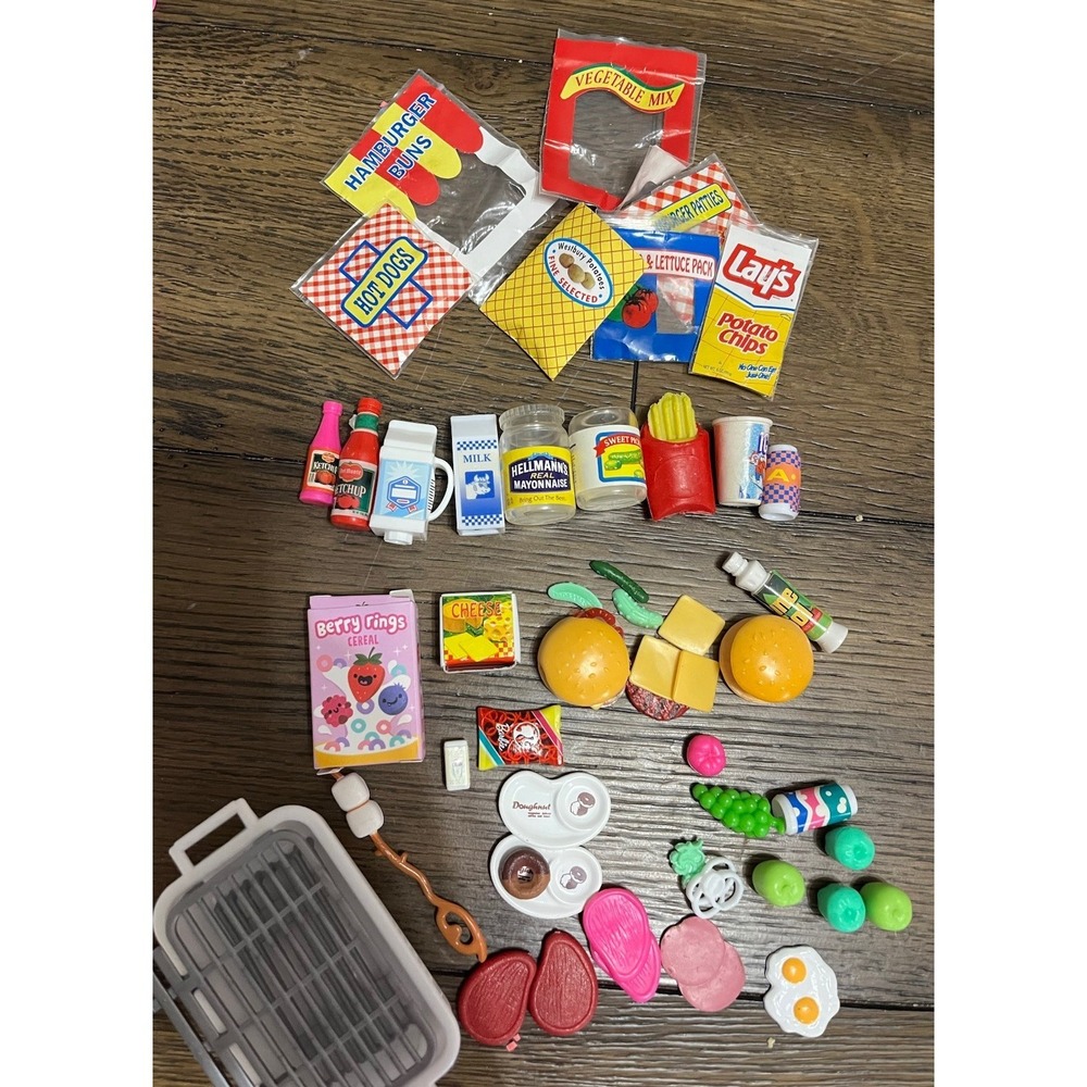 Barbie Doll VTG ACCESSORIES Kitchen Food, Picnic Set Items Etc